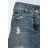 Винтажная джинсовая мини-юбка