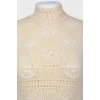 Винтажный вязаный свитер с застежкой-молнией