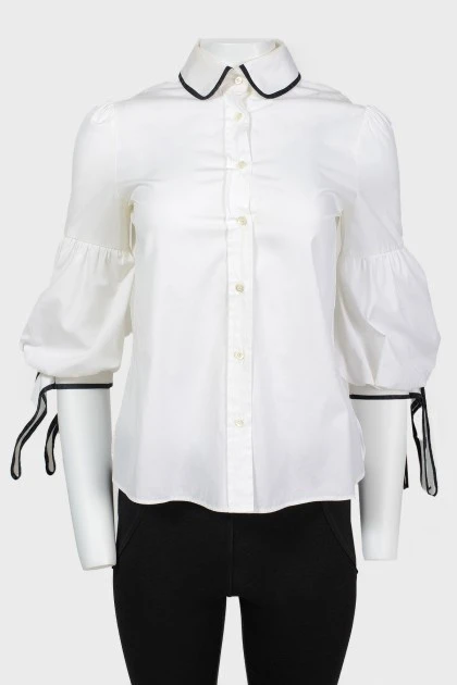 Вінтажна блуза з рукавами-ліхтариками