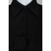 Черная рубашка с крупными пуговицами