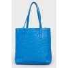 Кожаная сумка синего цвета