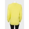 Лимонний светр з паєтками