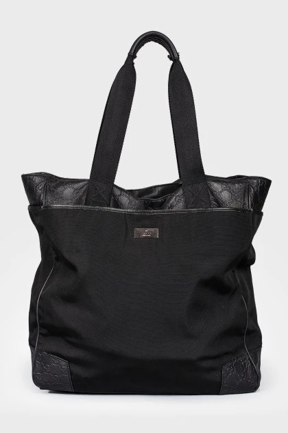 Чорна сумка-шопер