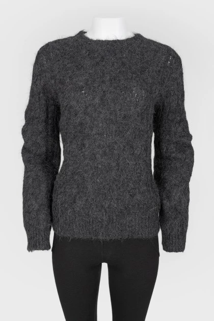 Темно-серый свитер из шерсти альпаки