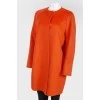 Оранжевое шерстяное пальто с биркой