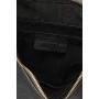 Черная замшевая сумка с золотистой фурнитурой