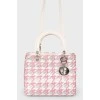 Плетена різнокольорова сумка Lady Dior