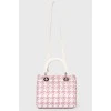 Плетена різнокольорова сумка Lady Dior