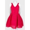 Рожеве плаття із сітки з пишною спідницею