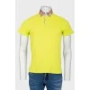 Мужская футболка поло лимонно-желтого цвета