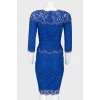 Сукня синя мереживна