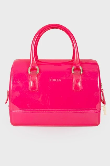 Розовая силиконовая сумка