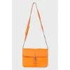 Шкіряна сумка оранжевого кольору Jackie
