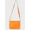 Шкіряна сумка оранжевого кольору Jackie