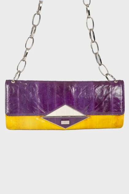 Лимонно-фиолетовая сумочка
