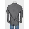 Мужской классический серый пиджак