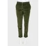 Укороченные брюки темно-зеленого цвета