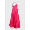 Рожева сукня-максі на ґудзиках