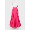 Рожева сукня-максі на ґудзиках