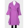 Фіолетове пальто приталеного силуету