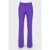 Фіолетові розкльошені штани зі стрілками