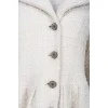 Твидовое пальто с металлическими пуговицами