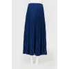 Плиссированная юбка синего цвета