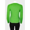 Зелений трикотажний светр