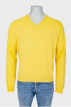 Мужской желтый пуловер