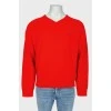 Мужской красный пуловер