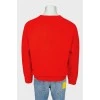 Мужской красный пуловер