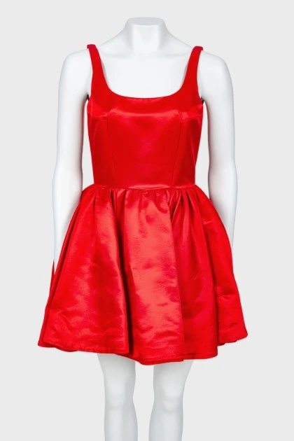 Красное платье бэби-долл