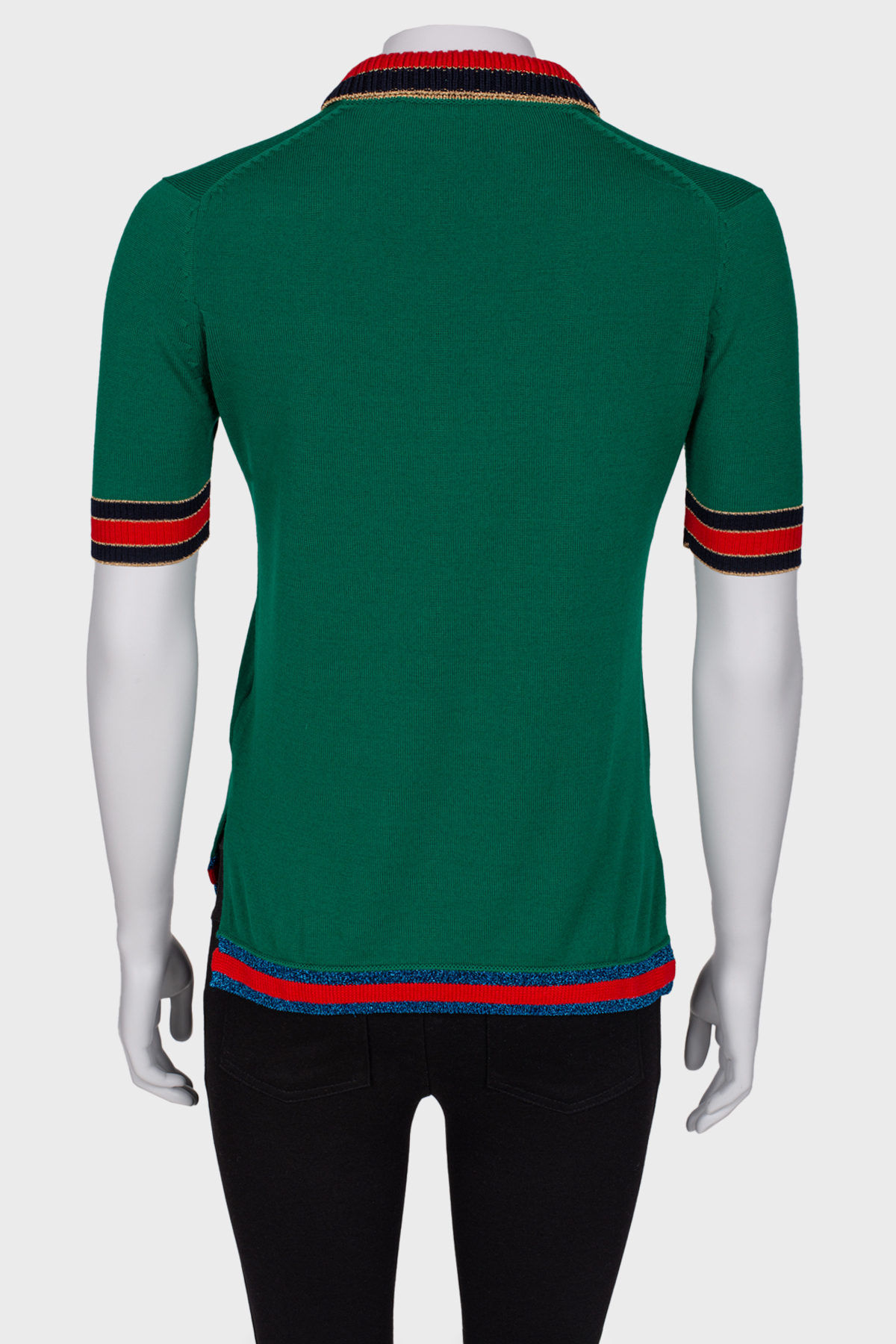 

Поло с аппликацией на груди Gucci