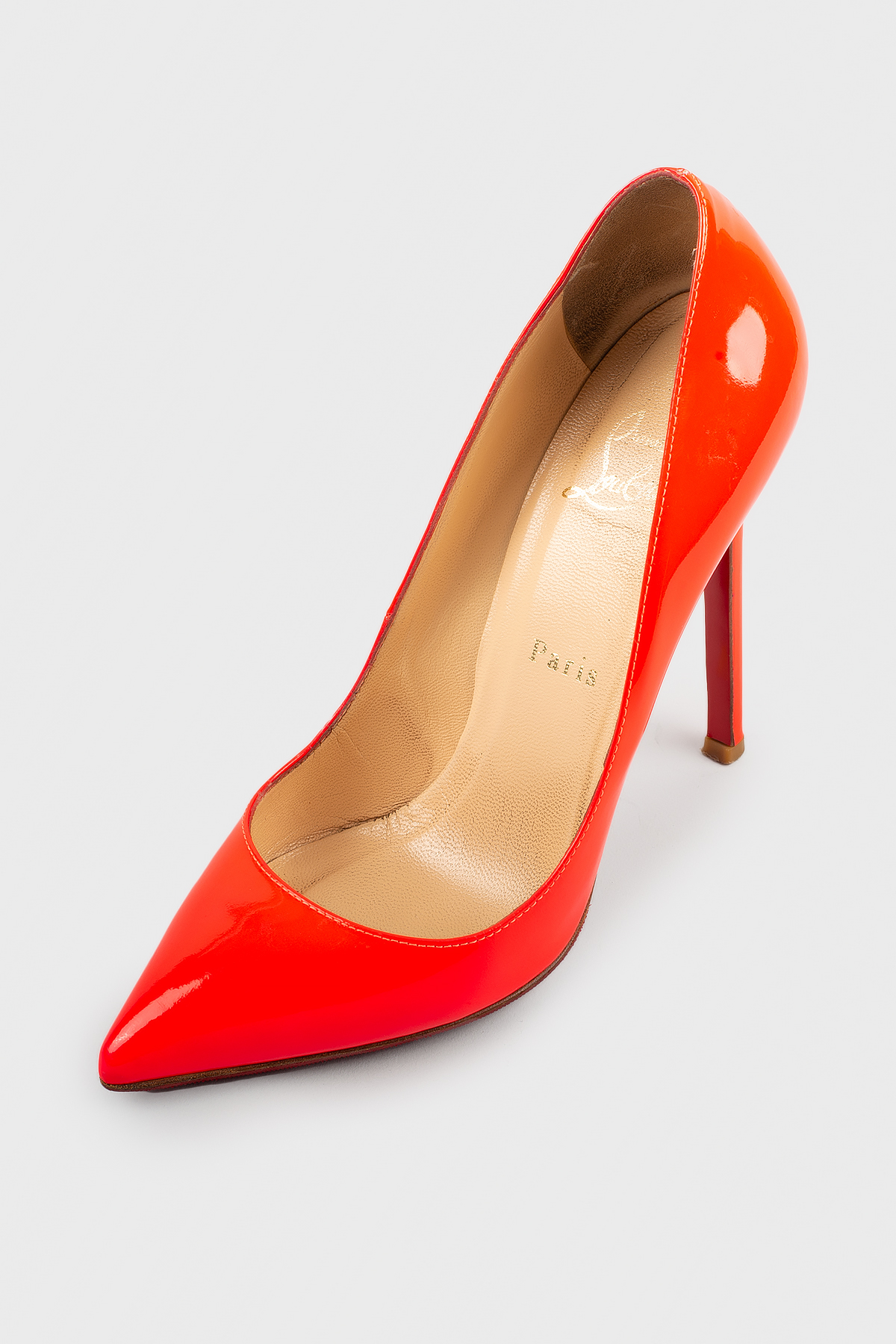 

Туфли алые на шпильке Christian Louboutin, Розовый