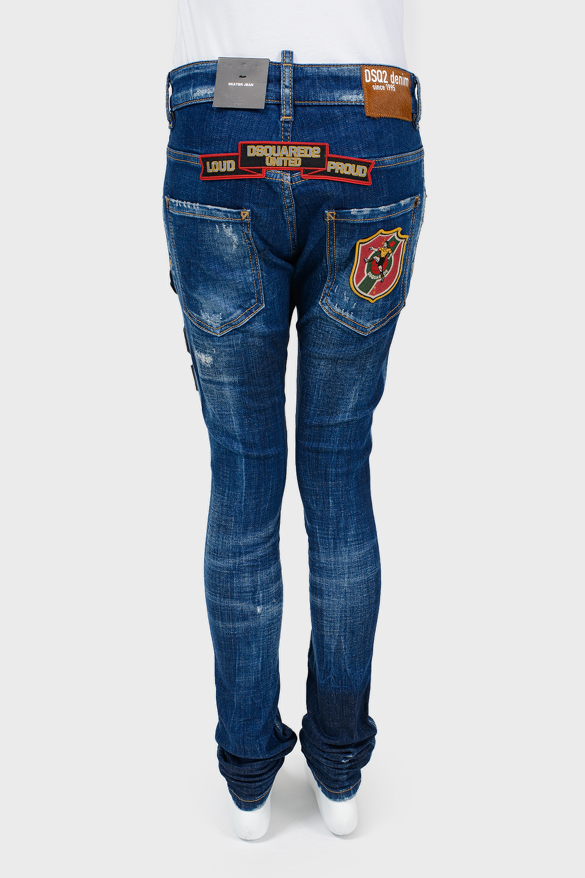 

Джинсы скинни с нашивками Dsquared2, Синий