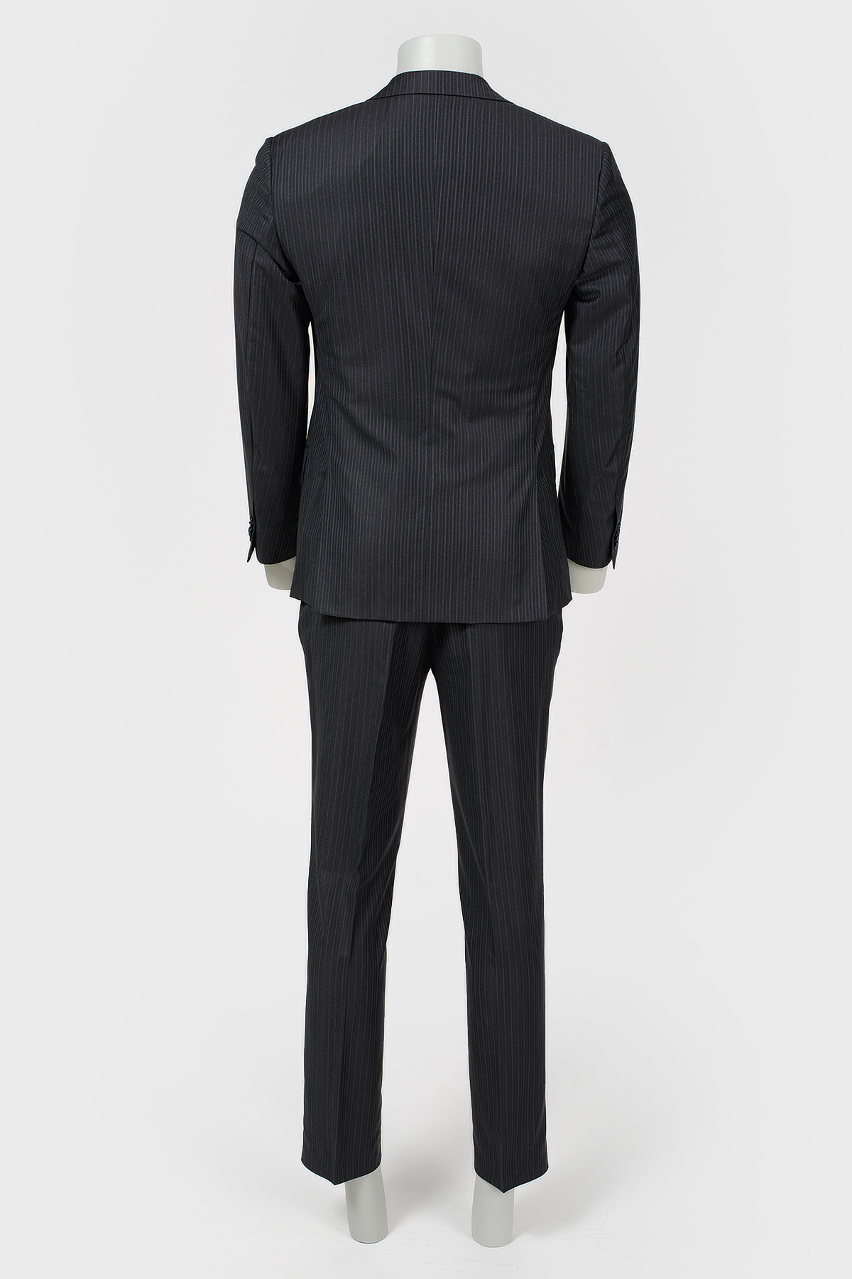 

Костюм в мелкую серую полоску Corneliani, Черный