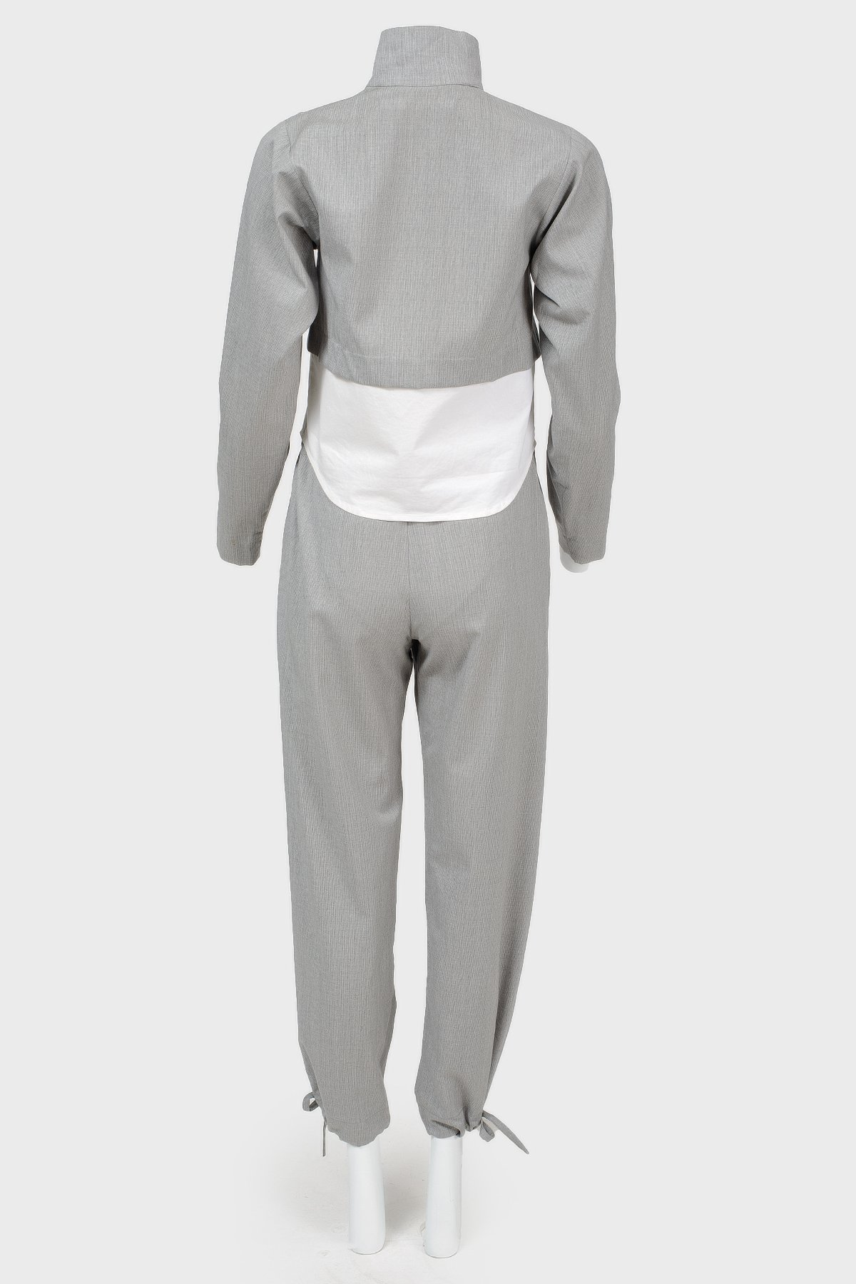 

Топ с длинным рукавом и вставкой в виде края рубашки Jacquemus, Серый