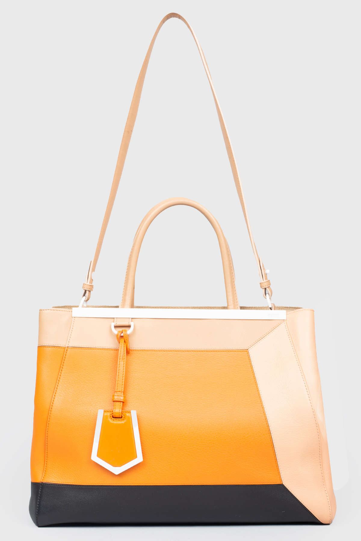 

Сумка с цветными вставками и кожаным брелком Fendi, Комбинированный
