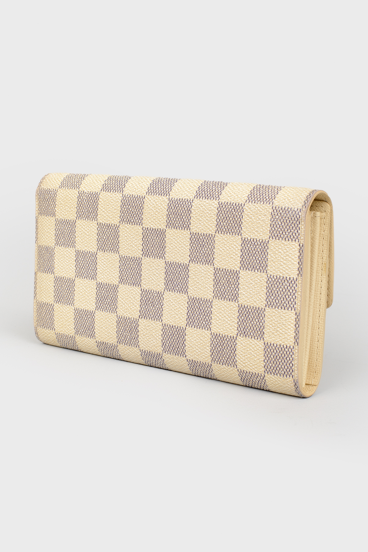 

Кошелек белый в фирменный принт Louis Vuitton, Бежевый