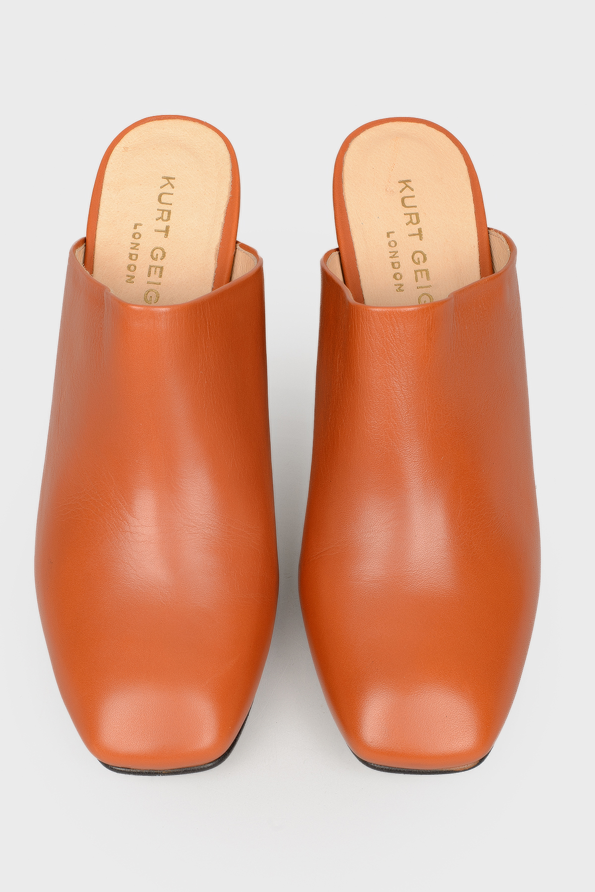 

Мюли с прозрачным цветным каблуком Kurt Geiger, Коричневый