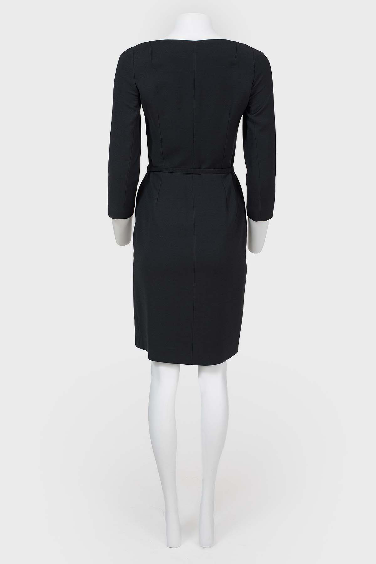 

Платье с поясом на пуговицах Christian Dior, Черный