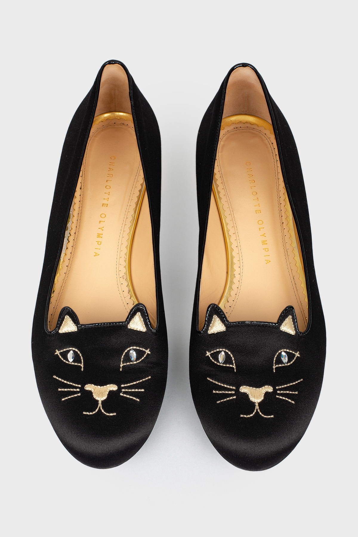 

Балетки с мордочкой кота Charlotte Olympia, Черный