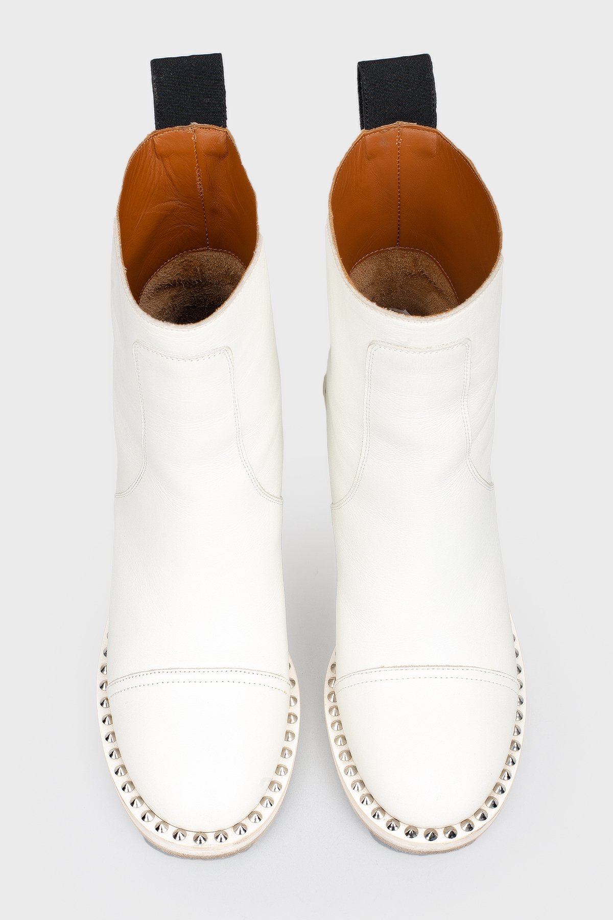 

Белые сапоги с металлическими шипами Zadig & Voltaire, Белый