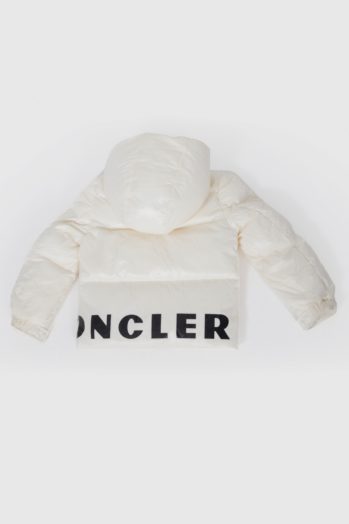 

Детская куртка кремовая с черным рисунком Moncler, Бежевый