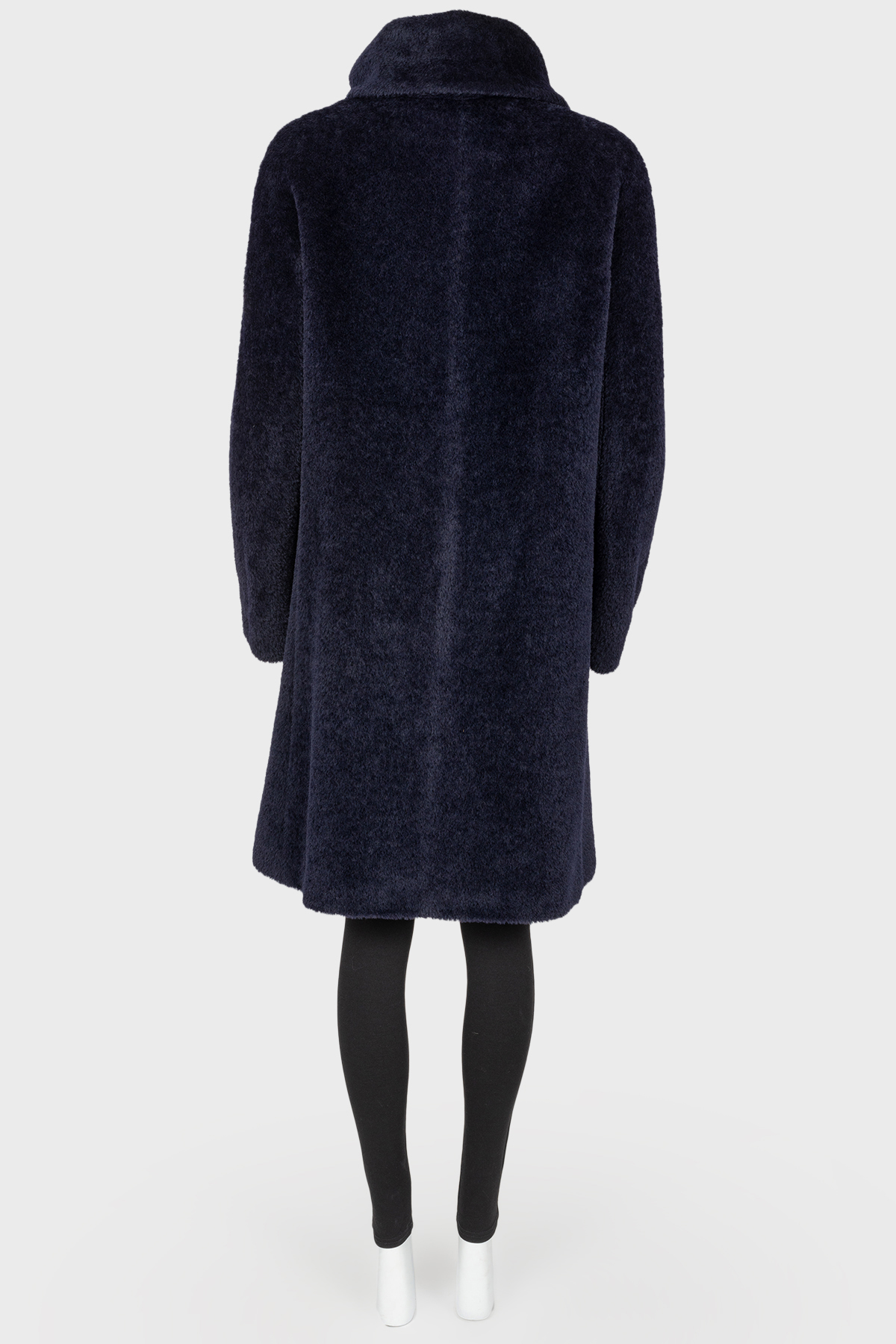 

Шуба темно-синяя на пуговицах Max Mara, Синий