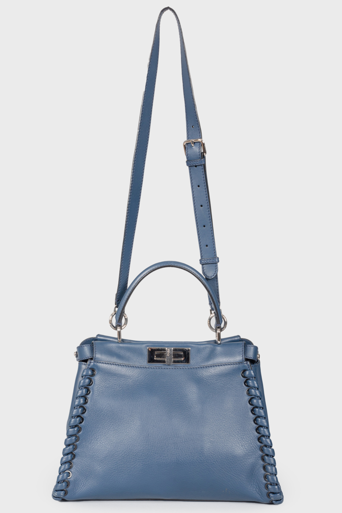 

Сумка с плетеными элементами по сторонам Fendi, Синий