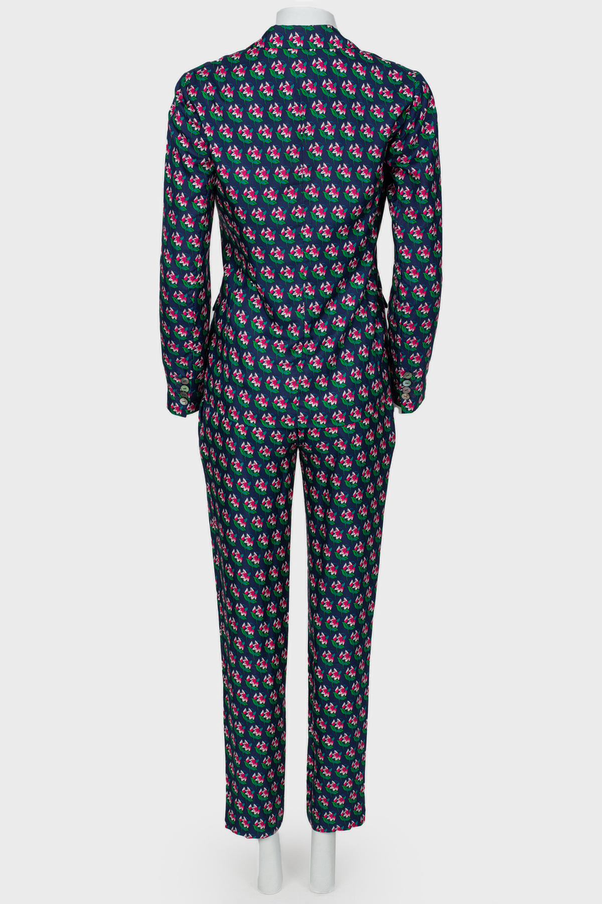 

Костюм в цветочный принт Diane von Furstenberg, Синий