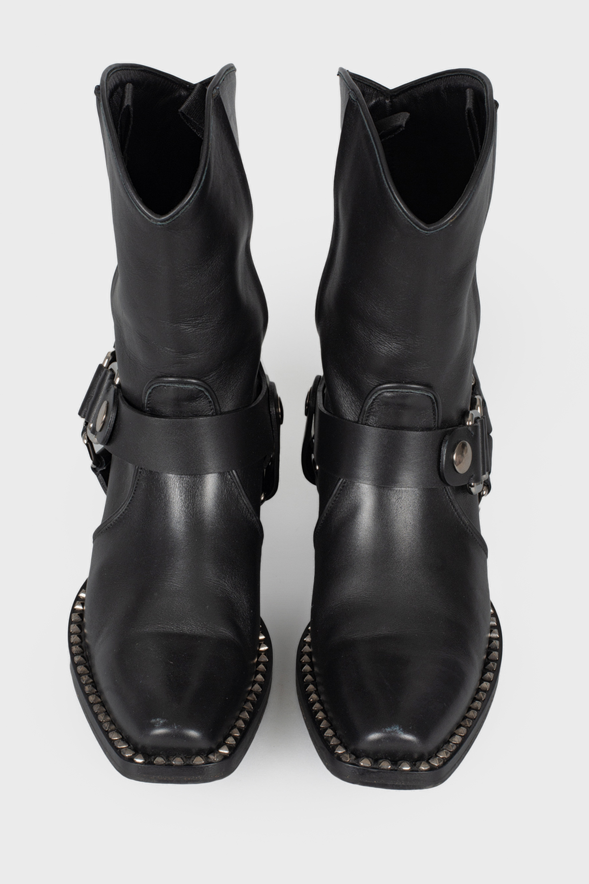 

Кожаные сапоги в ковбойском стиле Miu Miu, Черный