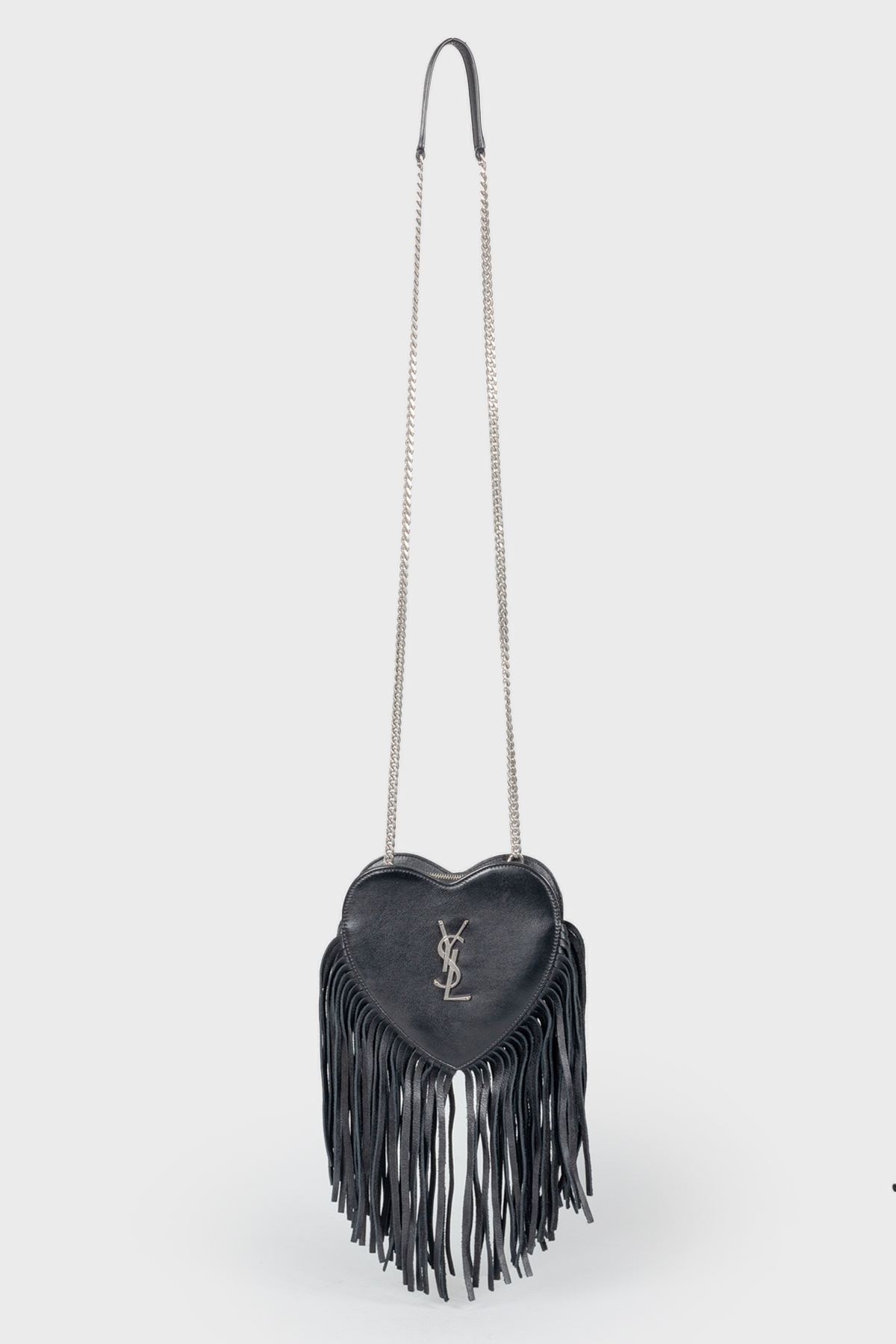 

Сумка в виде сердца, с бахромой Saint Laurent
